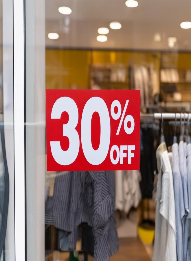 Store Fixtures Direct Up to 50% Percent Off Sign Bundle Pack, 7" x 11": 20%, 30%, 40% & 50%, 10 of Each Sign, 50 Pack - Image 5